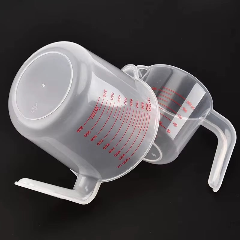 3Pcs 250/500/1000Ml Baking Liquid Measuring Cups PVC Scale Cup Plastic Measuring Volume Beaker Kitchen Baking Tools