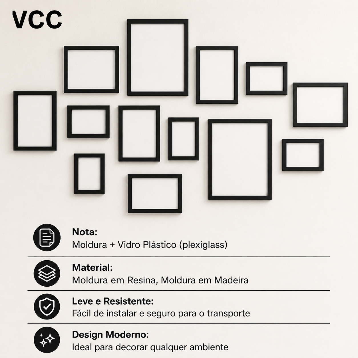 Porta-Retrato de Alumínio para Mesa Moldura Elegante para Fotos, Certificados e Diplomas, Ideal para Casa ou Escritório