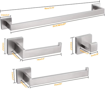 Bathroom Hardware Set Bathroom Accessories Black Robe Hook Towel Rail Bar Rack Bar Shelf Tissue Paper Holder Toothbrush Holder