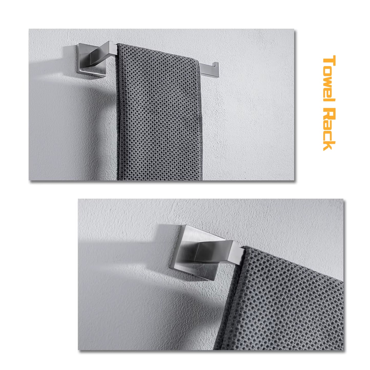 Bathroom Hardware Set Bathroom Accessories Black Robe Hook Towel Rail Bar Rack Bar Shelf Tissue Paper Holder Toothbrush Holder