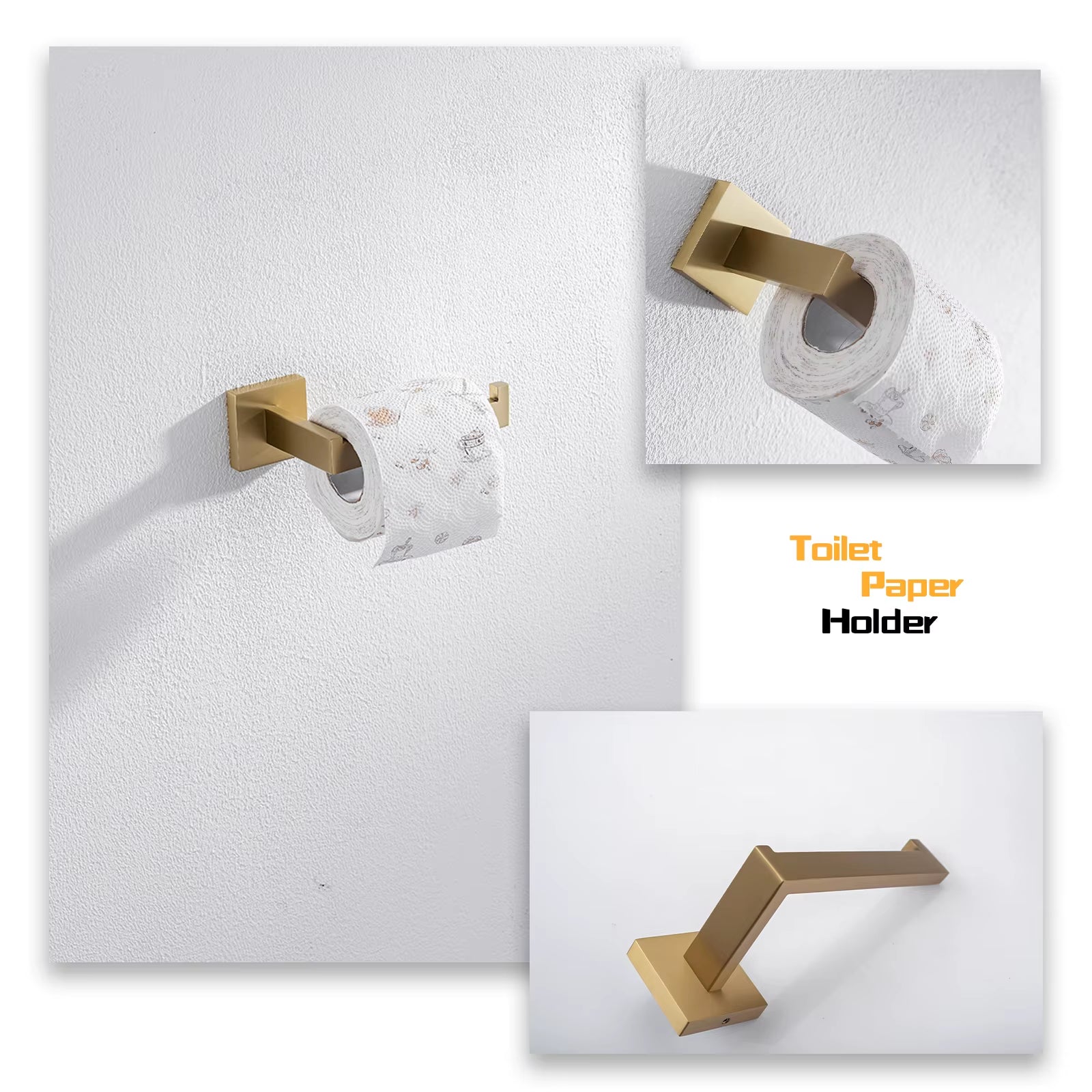 Bathroom Hardware Set Bathroom Accessories Black Robe Hook Towel Rail Bar Rack Bar Shelf Tissue Paper Holder Toothbrush Holder