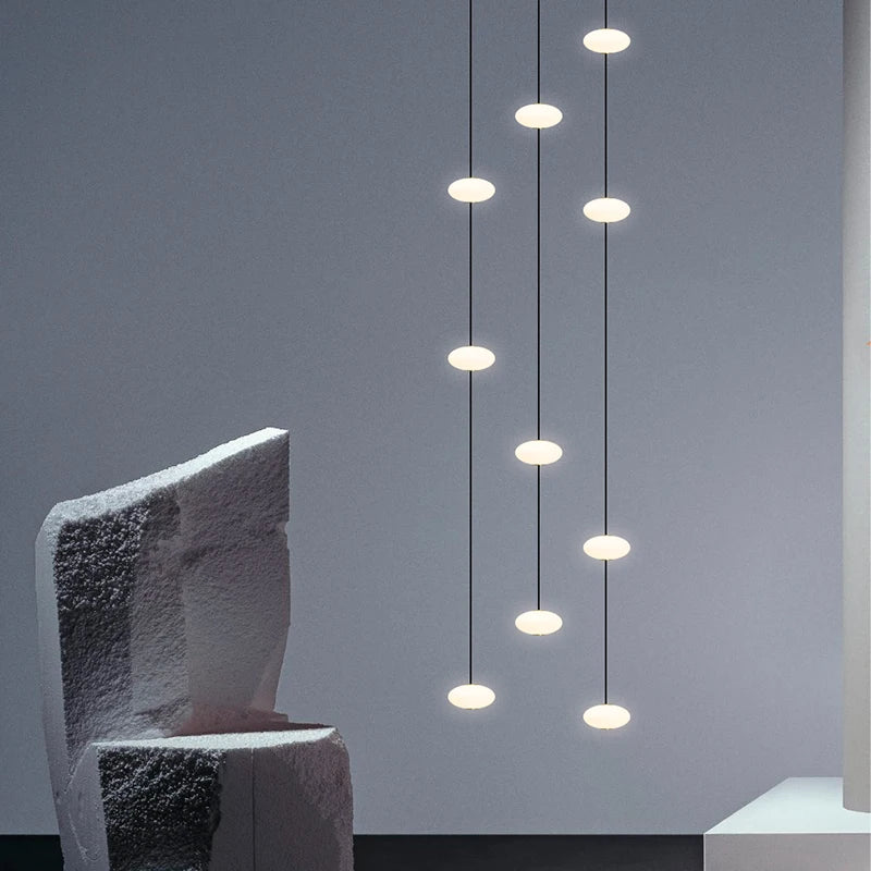 Minimalist Chandelier Villa Revolving Staircase Pendent Lamp Hotel Hall Hanging Lamp for Ceiling Lamps Nordic Hanging Chandelier