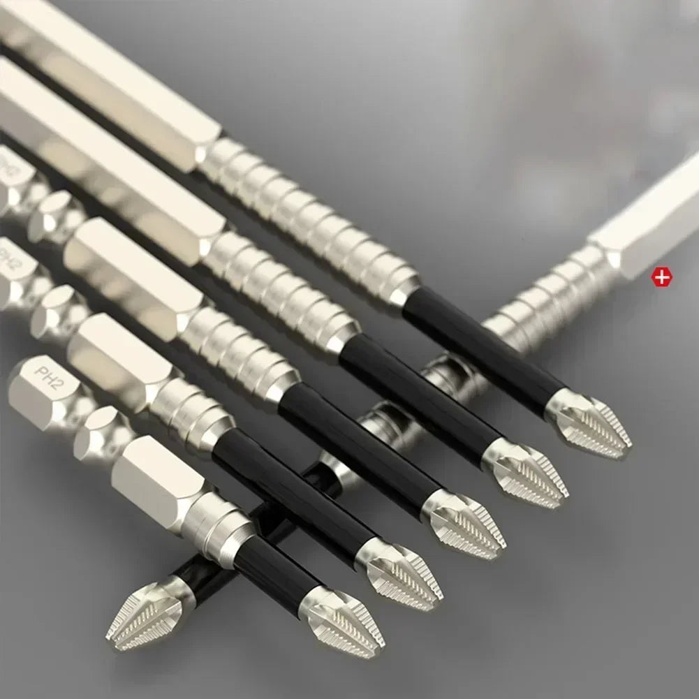 1Pc Magnetic Screwdriver Bit Alloy Steel Anti-Slip Long Drill Bits 1/4 Hex Shank PH2 Head Screwdriver Bit Hand Tools 25-150Mm