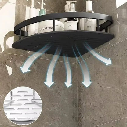 Bathroom Storage Rack No Drill Shelves Wall Mount Corner Shelf Shower Holder for WC Shampoo Organizer Bathroom Accessories