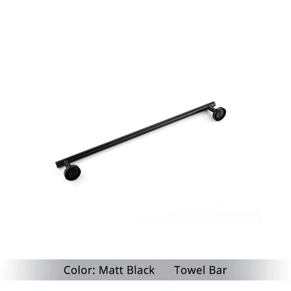 Brushed Gold Bathroom Accessories Set - Wall Mount Hand Towel Bar Rack Toilet Paper Holder Robe Hook Hardware Kit