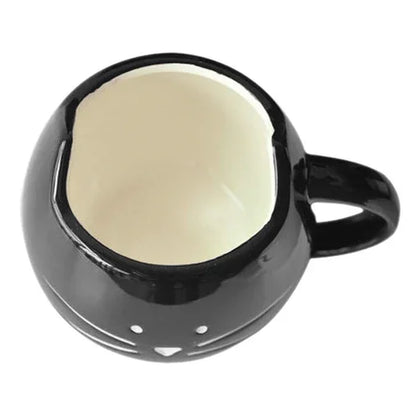 Ceramic Cute Cat Mugs with Spoon Coffee Tea Milk Animal Cups with Handle Black and White Pair Cup 400Ml Drinkware Nice Gifts