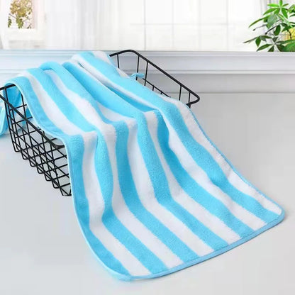 35X75Cm Stripes Absorbent Quick Drying Bath Towel Sets Soft Adults Face Hand Towels Bathroom Microfiber Swim Bath Towels 2022
