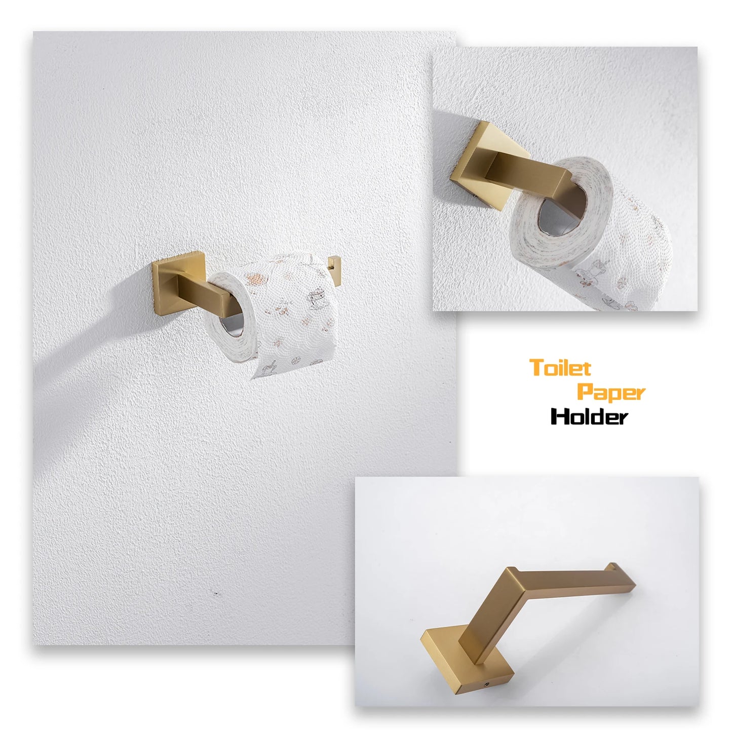 Bathroom Hardware Set Bathroom Accessories Black Robe Hook Towel Rail Bar Rack Bar Shelf Tissue Paper Holder Toothbrush Holder
