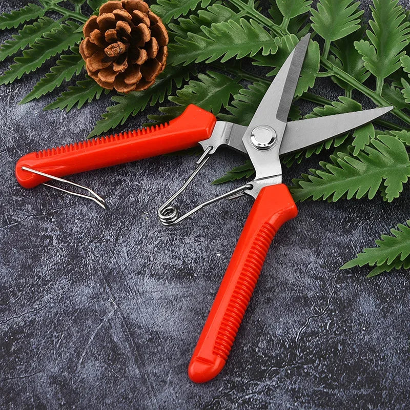 1 Set Non-Slip Labor-Saving Garden Pruning Shears - Flower Branch Cutters & Fruit Vegetable Scissors for Home Gardening
