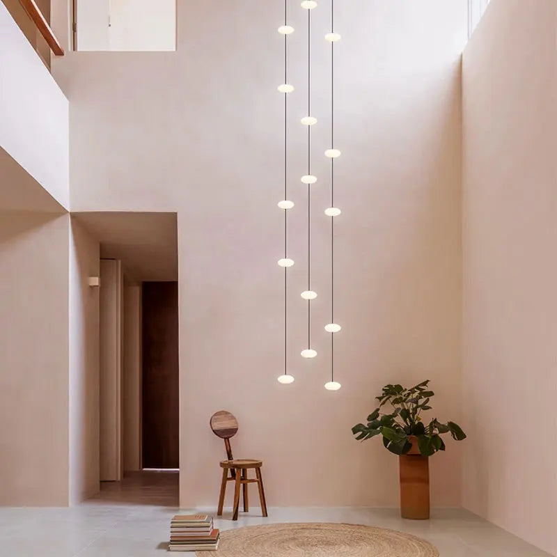 Minimalist Chandelier Villa Revolving Staircase Pendent Lamp Hotel Hall Hanging Lamp for Ceiling Lamps Nordic Hanging Chandelier