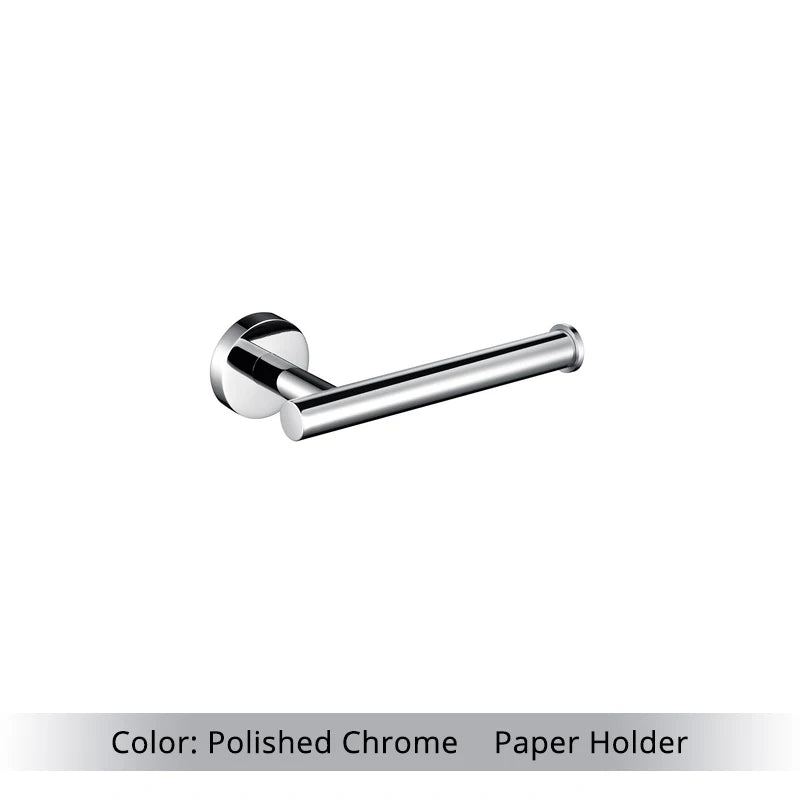 Brushed Gold Bathroom Accessories Set - Wall Mount Hand Towel Bar Rack Toilet Paper Holder Robe Hook Hardware Kit