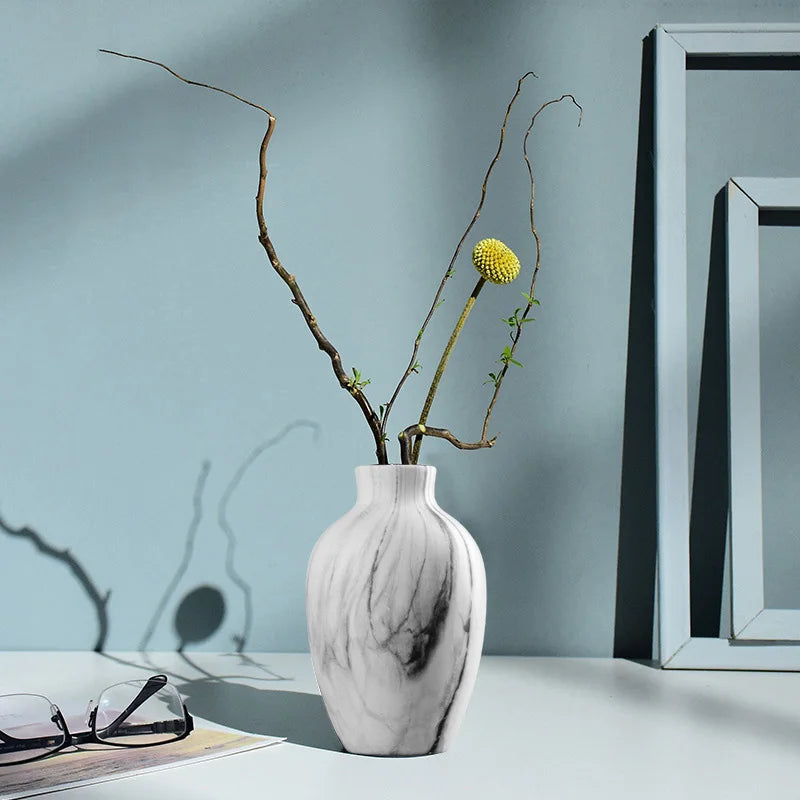 Ceramic Vase for Home Decor Nordic Flower Pot Home Living Room Decoration Flower Vase Cachepot for Flowers Modern for Interior