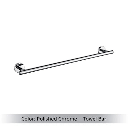 Brushed Gold Bathroom Accessories Set - Wall Mount Hand Towel Bar Rack Toilet Paper Holder Robe Hook Hardware Kit