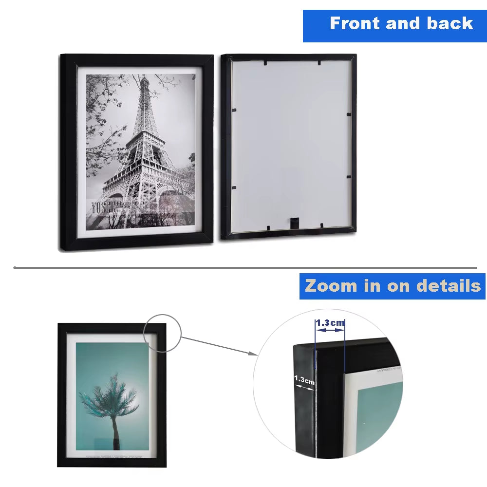 13Pcs/Set Wood Picture Frames for Wall Hanging, Photo Frame Wall with Picture Classic Wooden Frame for Home Decor