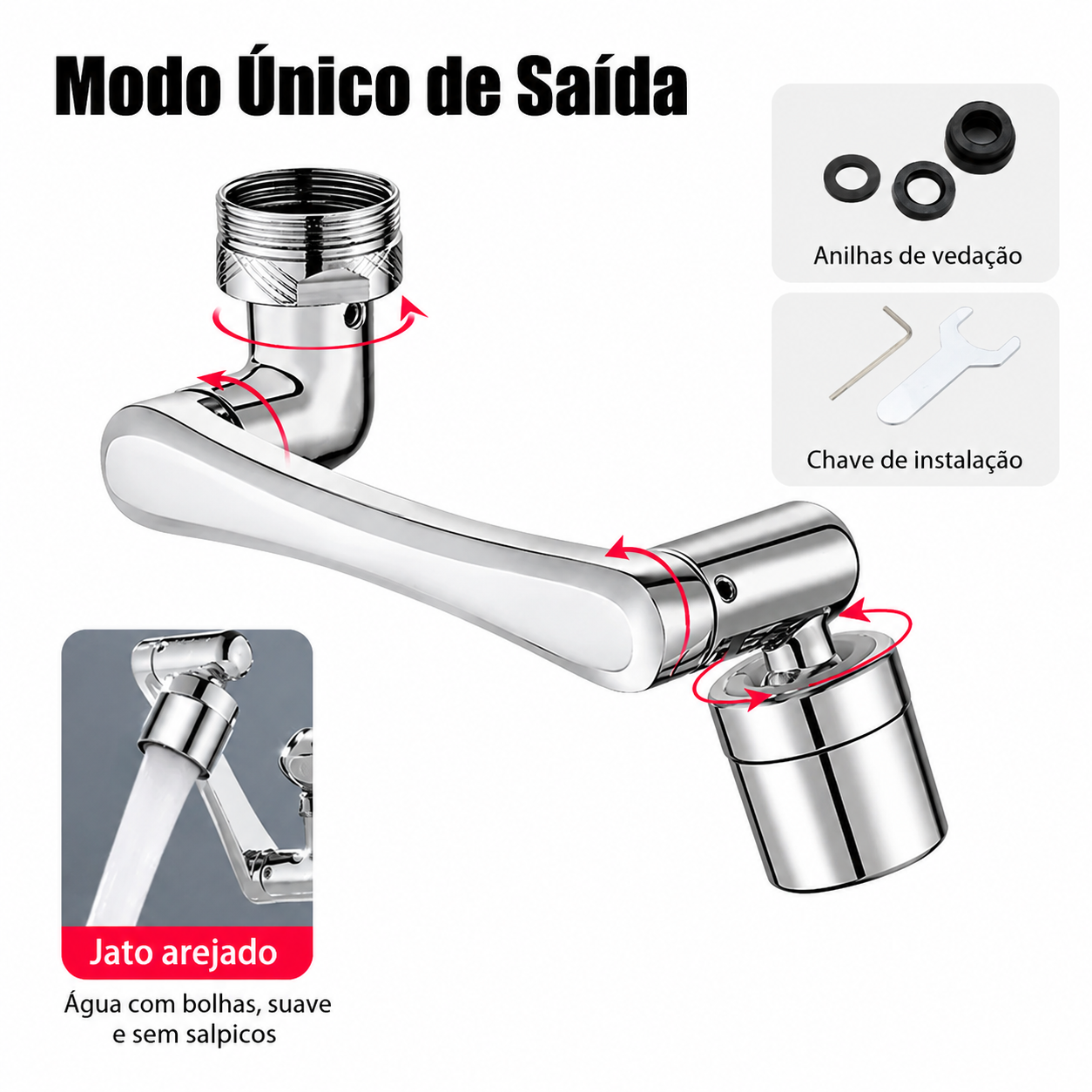 Extensor de Torneira Giratório 1080°