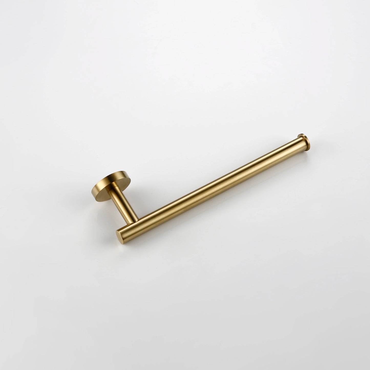 Brushed Gold Bathroom Accessories Set - Wall Mount Hand Towel Bar Rack Toilet Paper Holder Robe Hook Hardware Kit