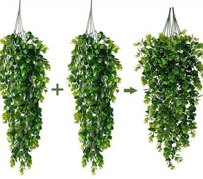 Planta decorativa artificial pendente para decoração de Natal, ideal para usar com iluminação decorativa