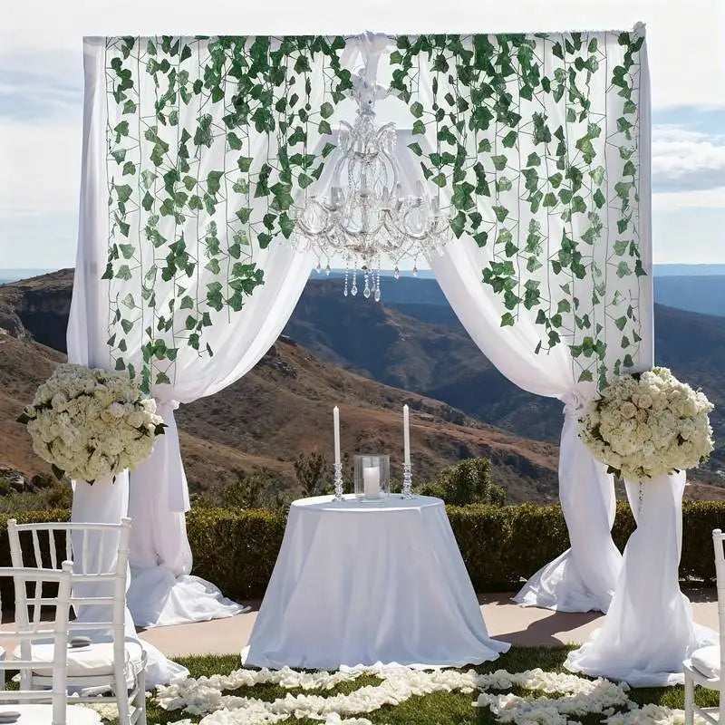 Planta decorativa guirlanda para inerior, jadim exterior ou decoração de eventos, aspecto realista
