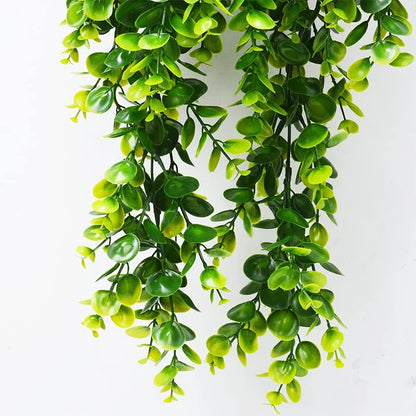 Planta decorativa artificial pendente para decoração de Natal, ideal para usar com iluminação decorativa