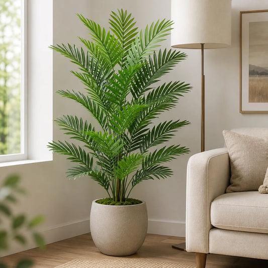 Planta decorativa para interior ou exterior produzido com plástico não tóxico