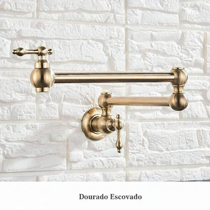 Torneira de Parede Articulada para Cozinha e Casa de Banho