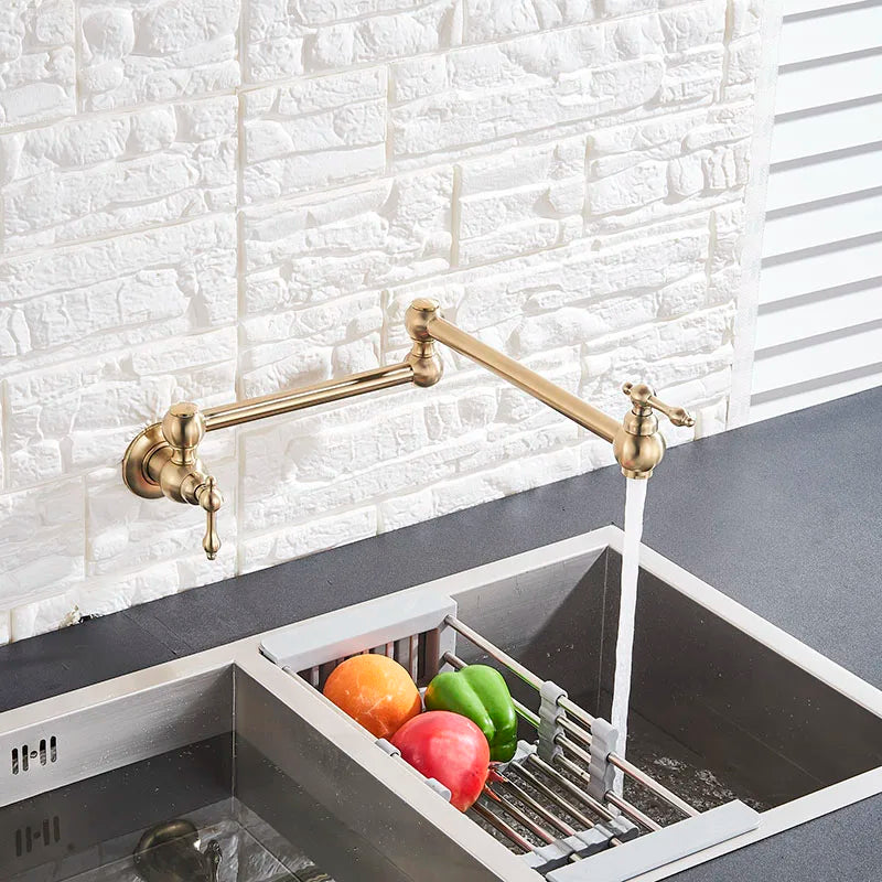 Torneira de Parede Articulada para Cozinha e Casa de Banho