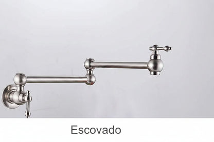 Torneira de Parede Articulada para Cozinha e Casa de Banho