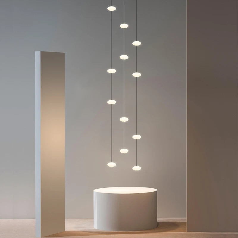 Minimalist Chandelier Villa Revolving Staircase Pendent Lamp Hotel Hall Hanging Lamp for Ceiling Lamps Nordic Hanging Chandelier