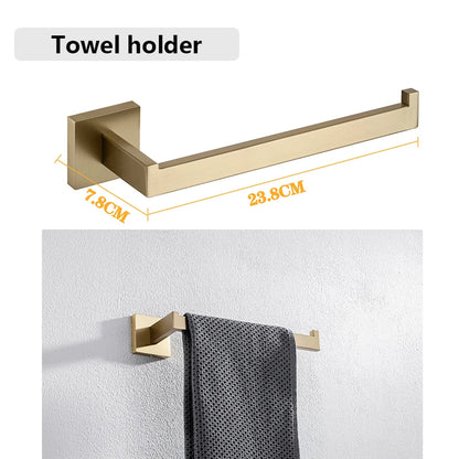 Bathroom Hardware Set Bathroom Accessories Black Robe Hook Towel Rail Bar Rack Bar Shelf Tissue Paper Holder Toothbrush Holder