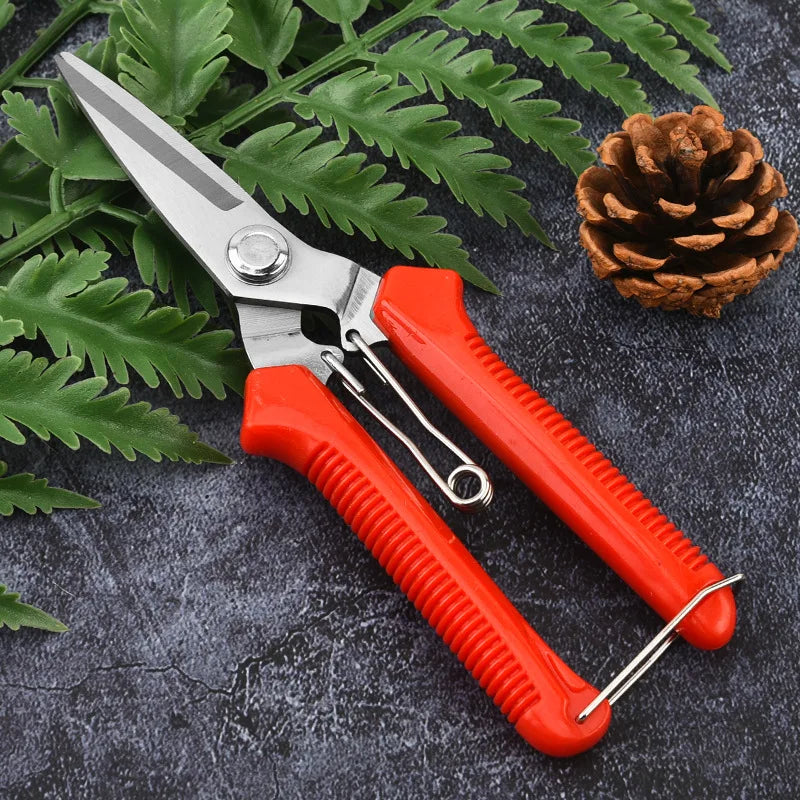 1 Set Non-Slip Labor-Saving Garden Pruning Shears - Flower Branch Cutters & Fruit Vegetable Scissors for Home Gardening